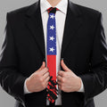 Military American Flag Print Necktie