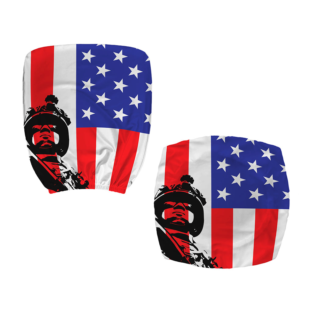 Military American Flag Print Office Chair Cover