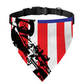 Military American Flag Print Over The Collar Dog Bandana