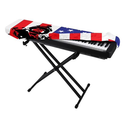 Military American Flag Print Piano Keyboard Cover
