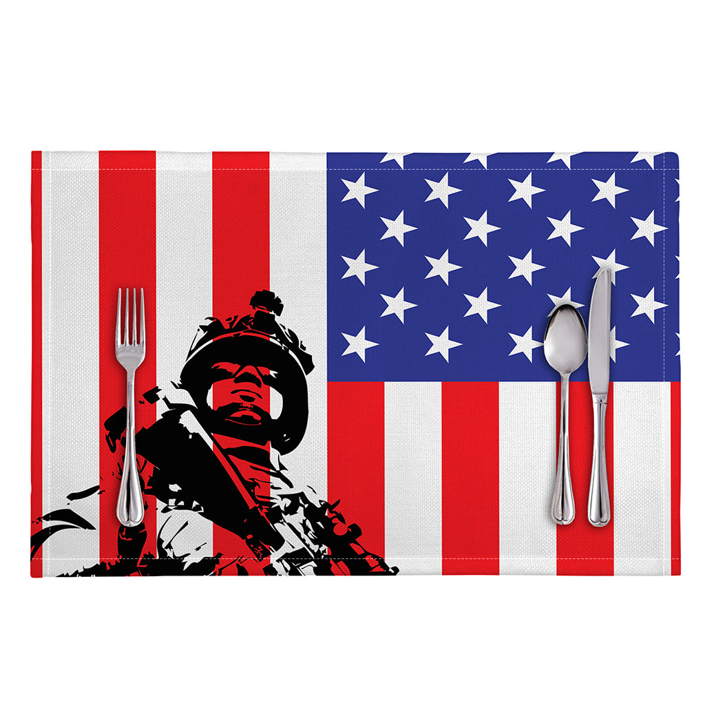 Military American Flag Print Placemat