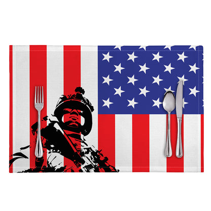Military American Flag Print Placemat