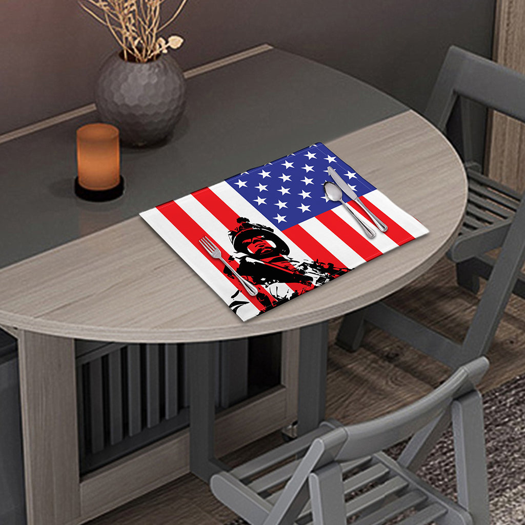 Military American Flag Print Placemat