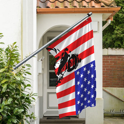 Military American Flag Print Polyester Flag