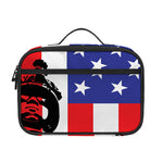 Military American Flag Print Portable Lunch Bag