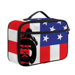 Military American Flag Print Portable Lunch Bag