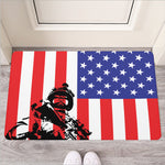 Military American Flag Print Rubber Doormat