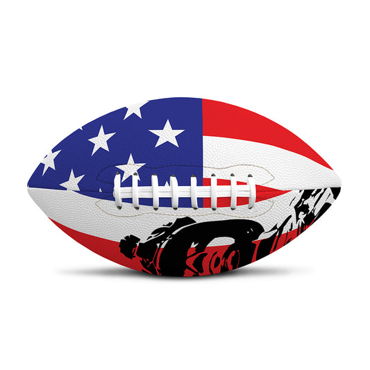 Military American Flag Print Rugby Ball