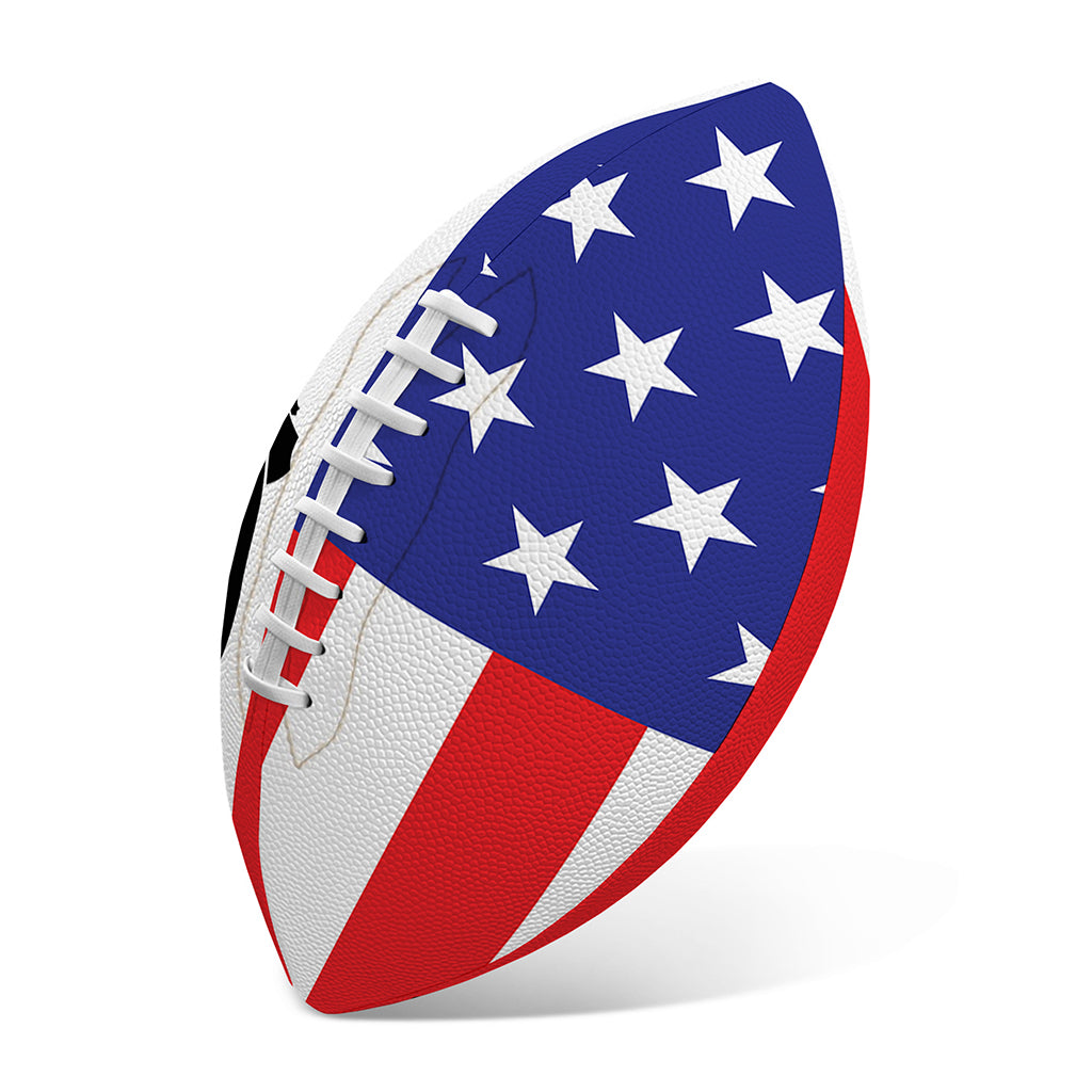 Military American Flag Print Rugby Ball