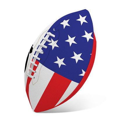 Military American Flag Print Rugby Ball