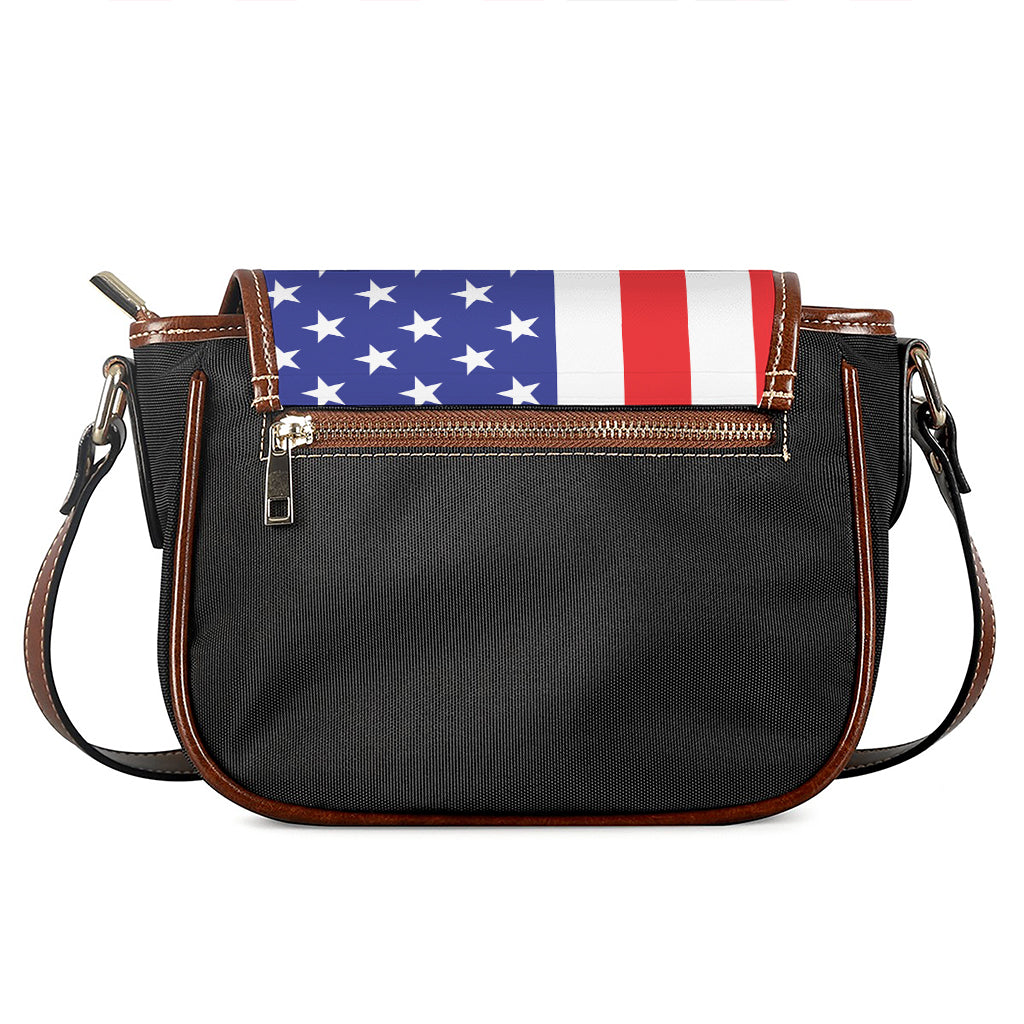 Military American Flag Print Saddle Bag