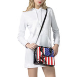 Military American Flag Print Shoulder Handbag