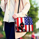 Military American Flag Print Shoulder Strap Bible Bag
