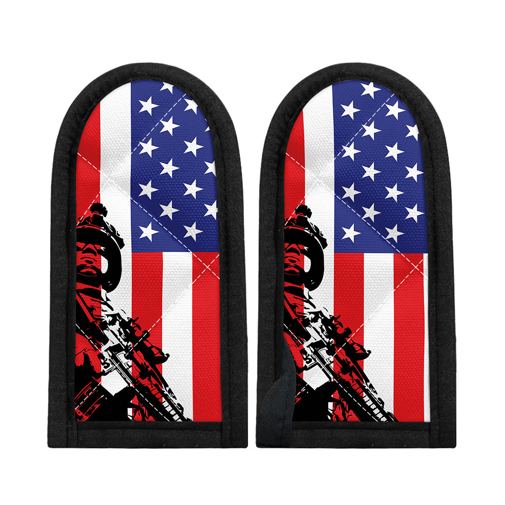 Military American Flag Print Skillet Handle Cover