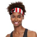 Military American Flag Print Sports Headband