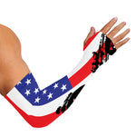 Military American Flag Print Sun Protection Arm Sleeves