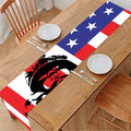 Military American Flag Print Table Runner