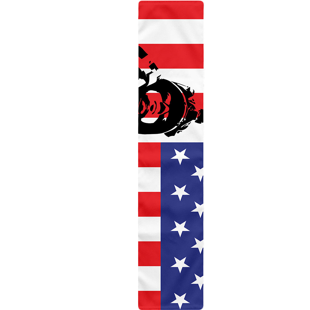Military American Flag Print Table Runner