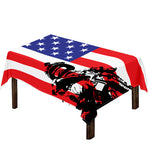 Military American Flag Print Tablecloth