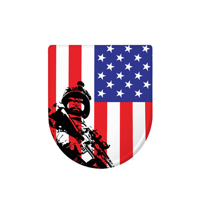 Military American Flag Print Toilet Lid Cover