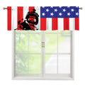 Military American Flag Print Window Valance