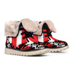 Military American Flag Print Winter Boots