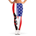 Military American Flag Print Women's Leggings