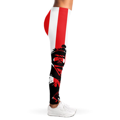 Military American Flag Print Women's Leggings