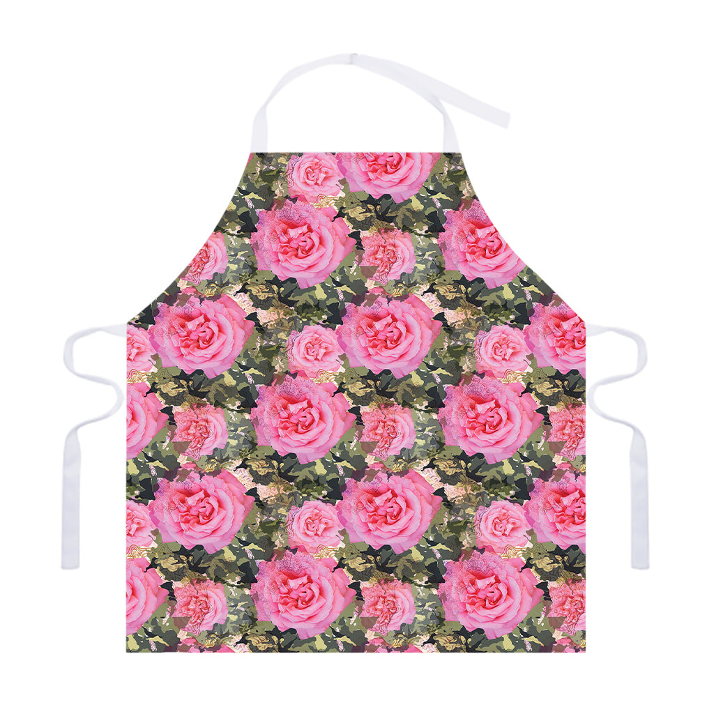 Military Camouflage Flower Pattern Print Adjustable Apron