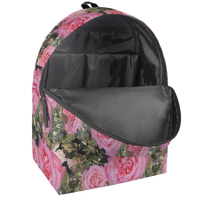 Military Camouflage Flower Pattern Print Backpack