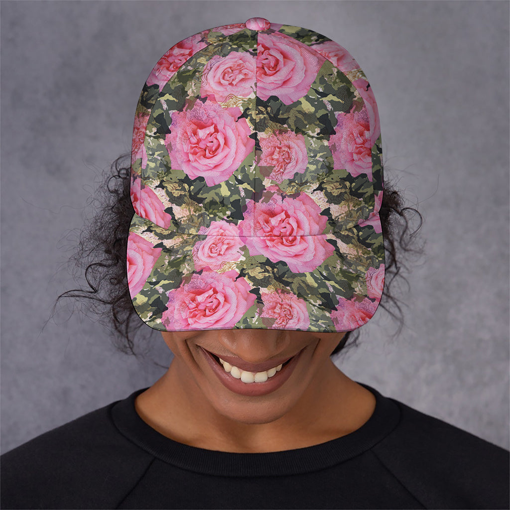Military Camouflage Flower Pattern Print Baseball Cap