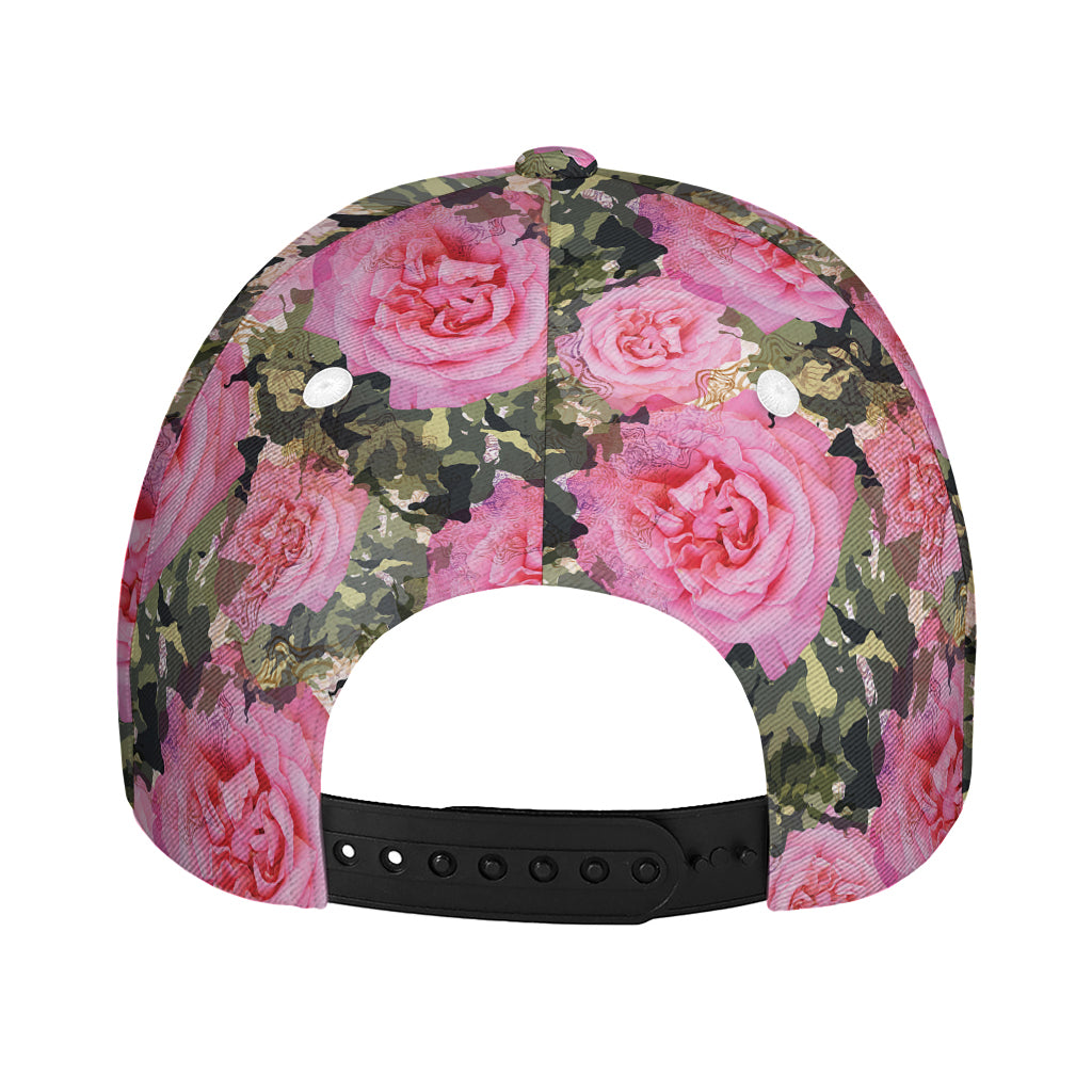 Military Camouflage Flower Pattern Print Baseball Cap