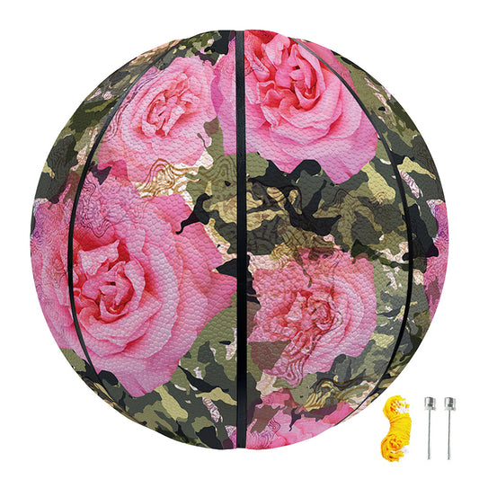 Military Camouflage Flower Pattern Print Basketball