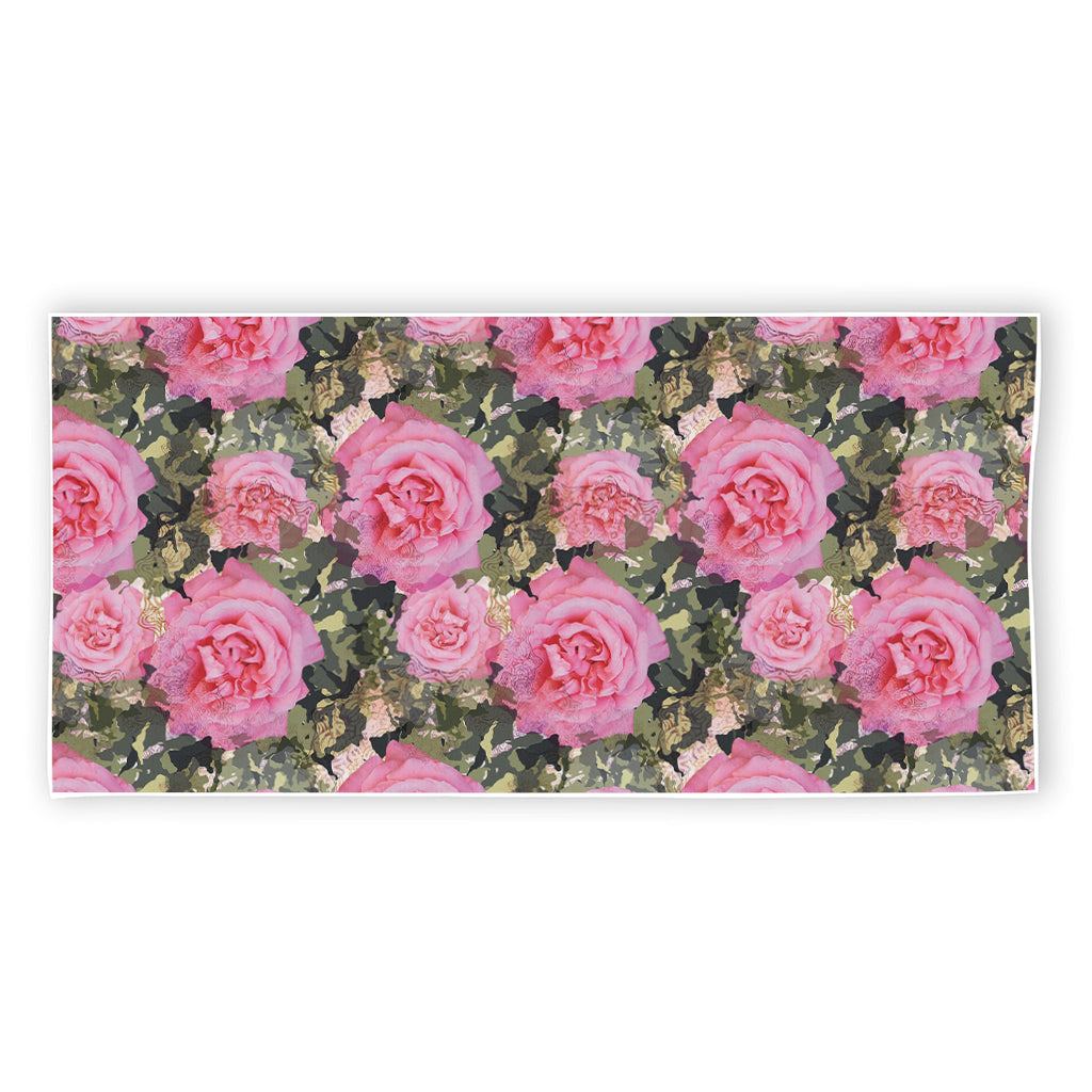 Military Camouflage Flower Pattern Print Beach Towel
