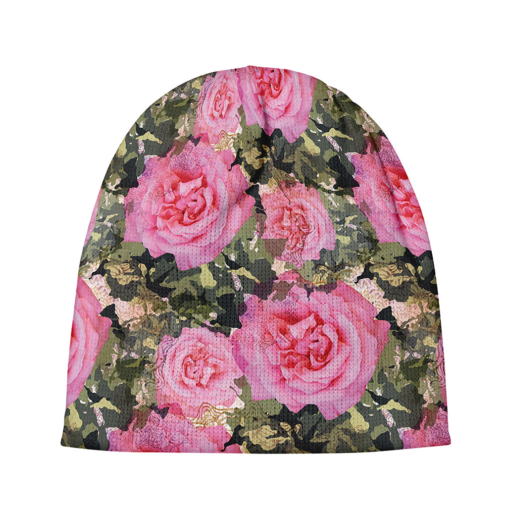 Military Camouflage Flower Pattern Print Beanie
