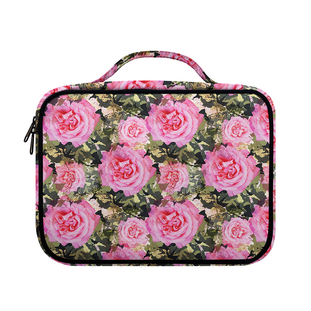 Military Camouflage Flower Pattern Print Briefcase Bible Bag
