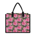 Military Camouflage Flower Pattern Print Canvas Tote Bag