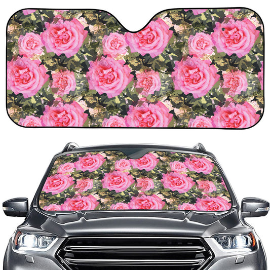 Military Camouflage Flower Pattern Print Car Windshield Sun Shade