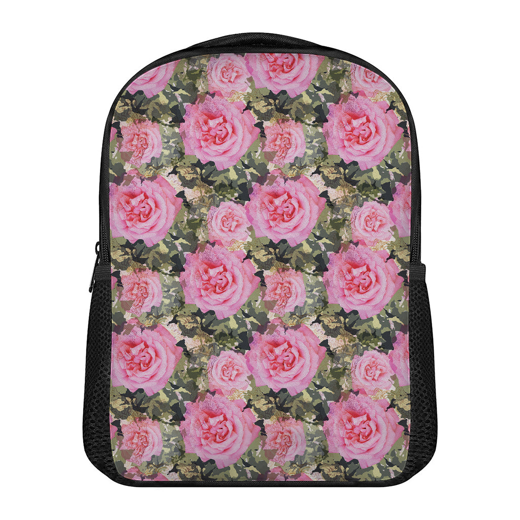 Military Camouflage Flower Pattern Print Casual Backpack