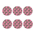 Military Camouflage Flower Pattern Print Coaster Set