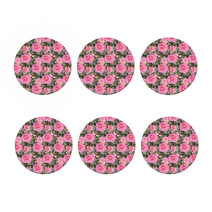 Military Camouflage Flower Pattern Print Coaster Set