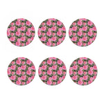 Military Camouflage Flower Pattern Print Coaster Set