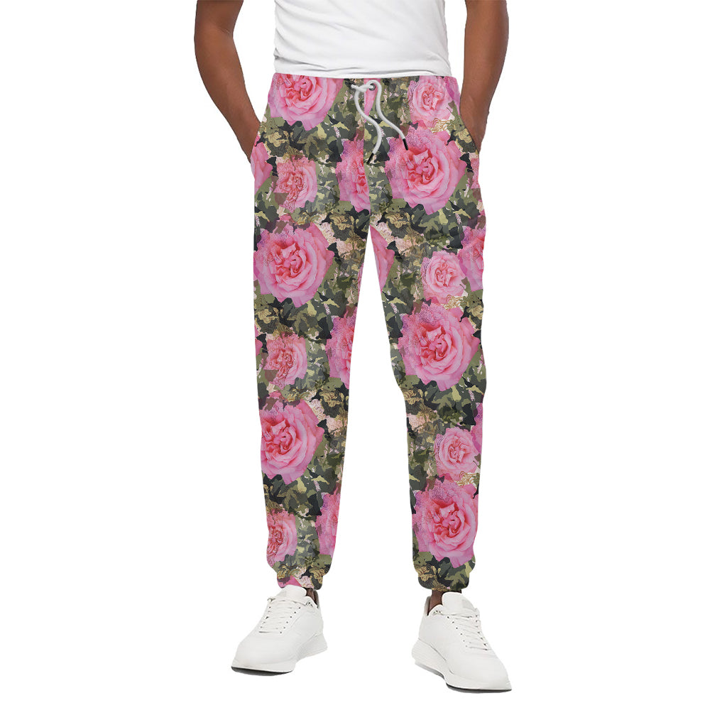 Military Camouflage Flower Pattern Print Cotton Pants