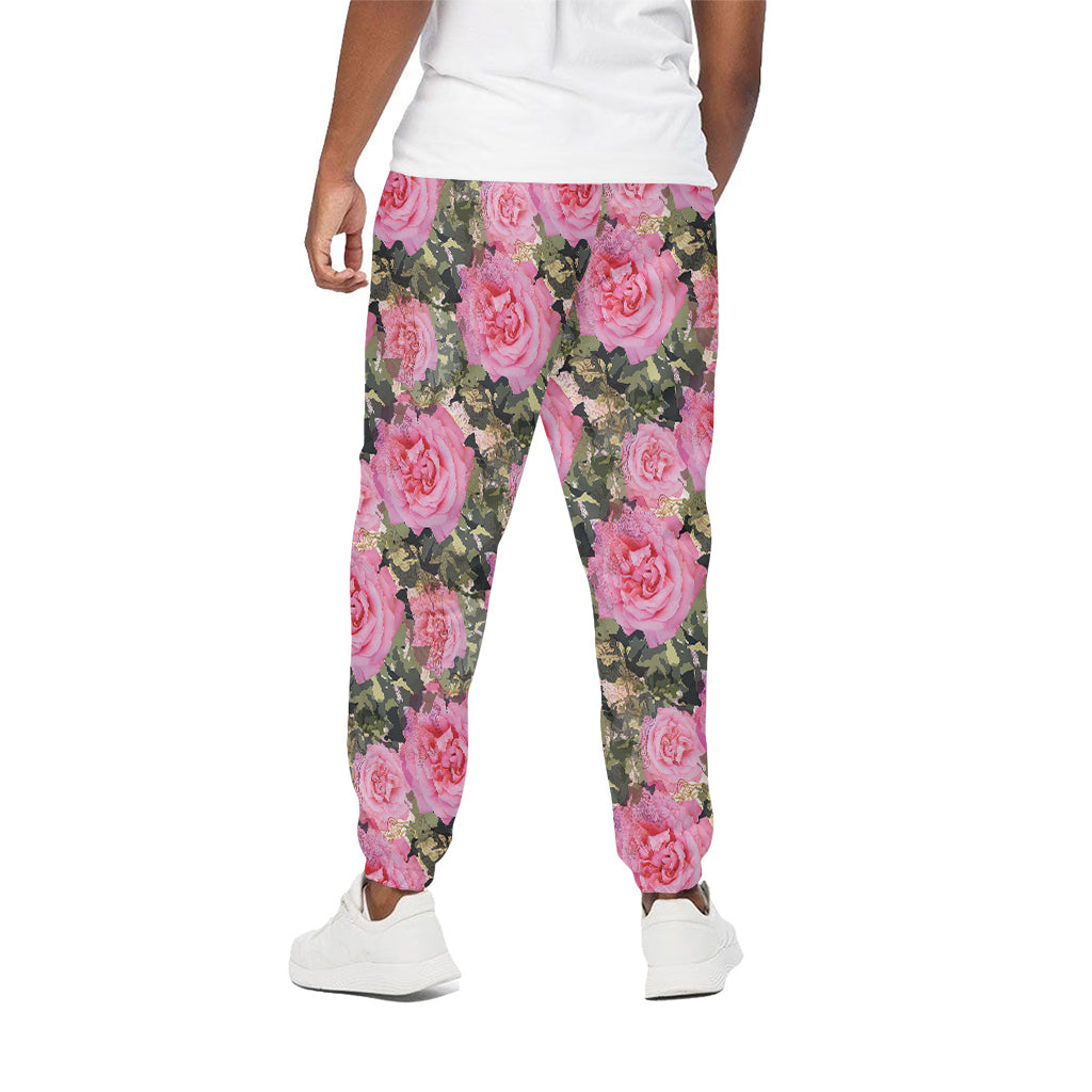 Military Camouflage Flower Pattern Print Cotton Pants