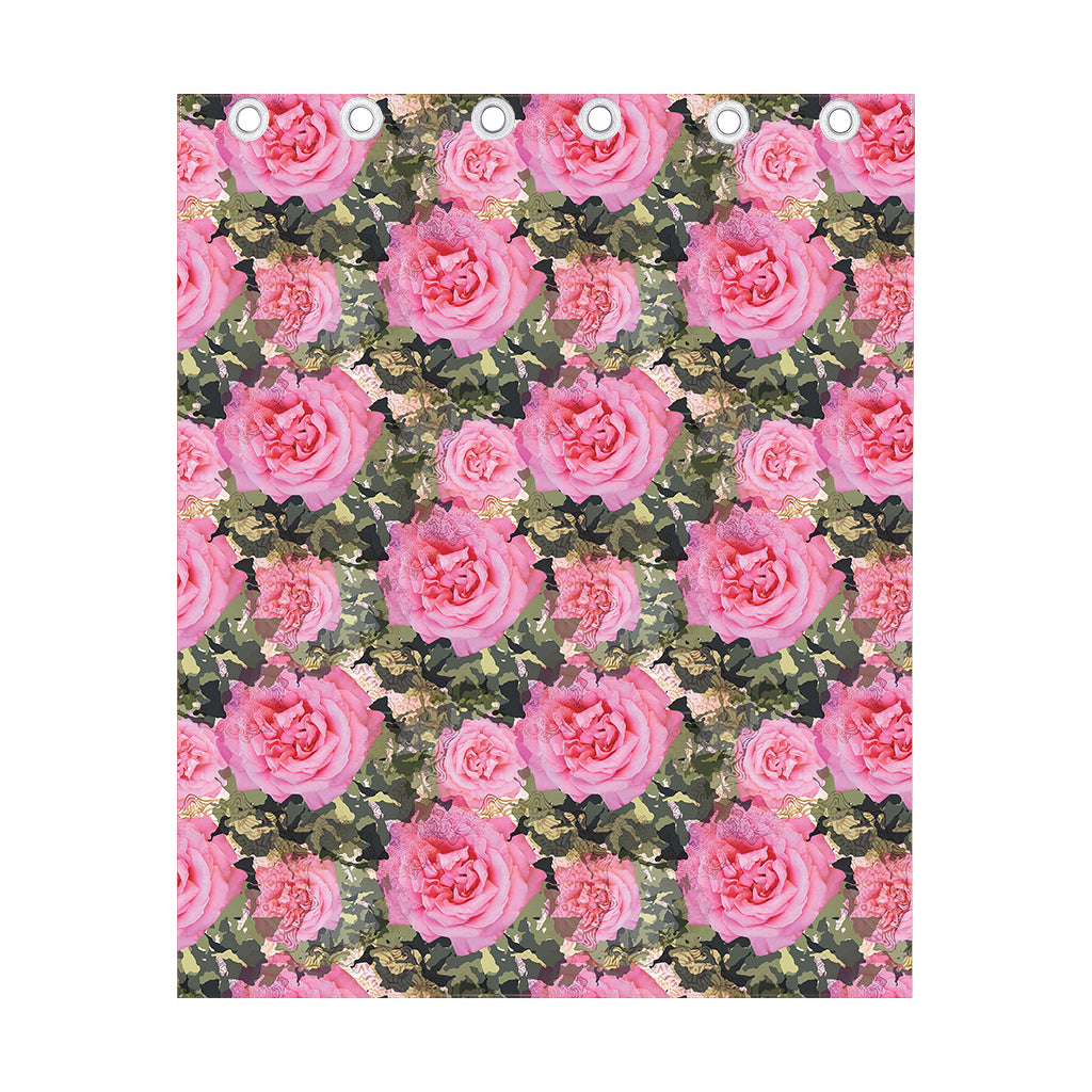 Military Camouflage Flower Pattern Print Curtain