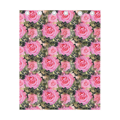 Military Camouflage Flower Pattern Print Curtain
