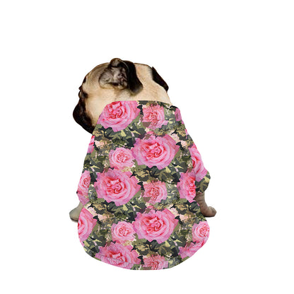Military Camouflage Flower Pattern Print Dog Zip Up Jacket