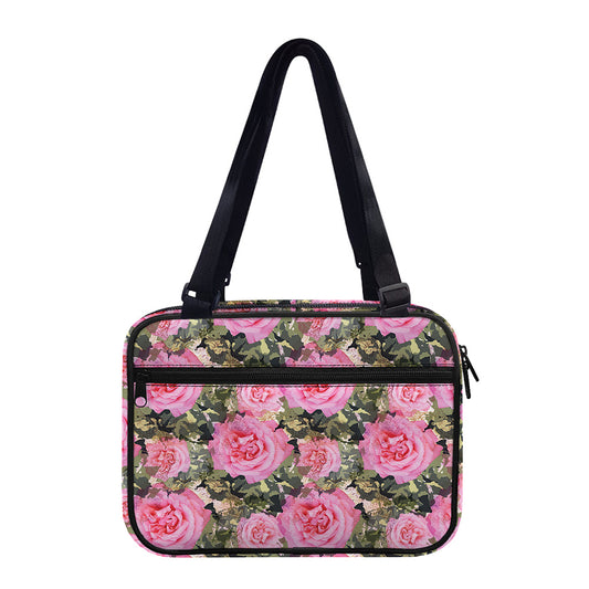 Military Camouflage Flower Pattern Print Double Strap Bible Bag