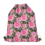 Military Camouflage Flower Pattern Print Drawstring Bag
