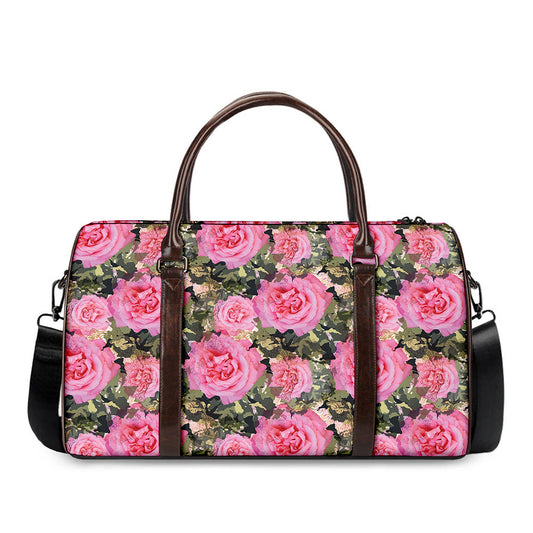 Military Camouflage Flower Pattern Print Duffle Bag